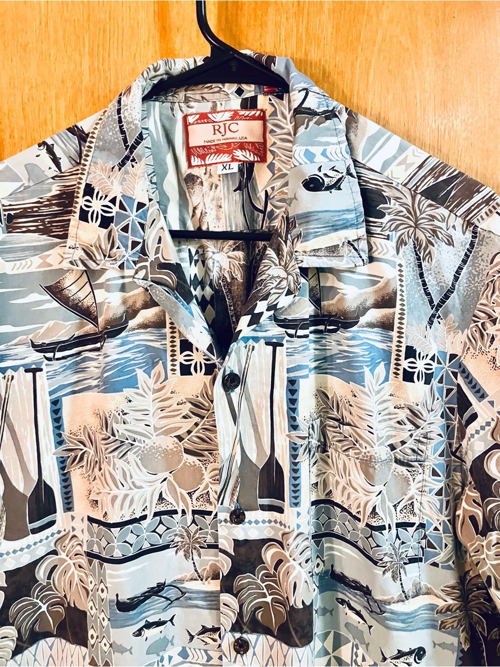 RJC Men’s XL Hawaiian Shirt Cotton Hawaii One Pocket